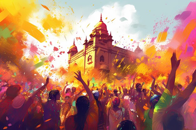 Holi festival celebrations in Nandgaon India Every Indian state celebrates Holi differently Festival Of Colors In India