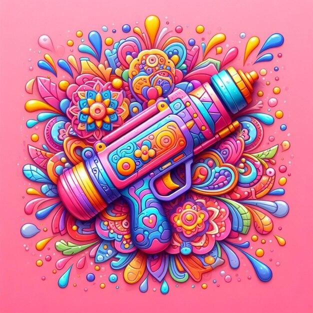 holi festival colorful illustration