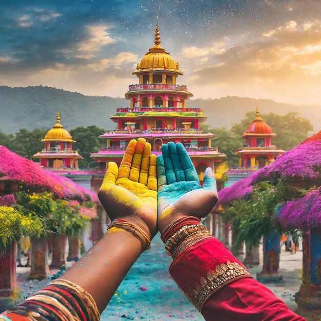 holi festival farben auswaschbar
