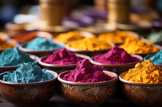 Holi festive bowl vibrant powder for colorful celebrations holi festival images hd