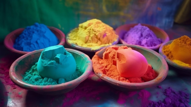 Holi-kleuren Illustratie AI GenerativexA