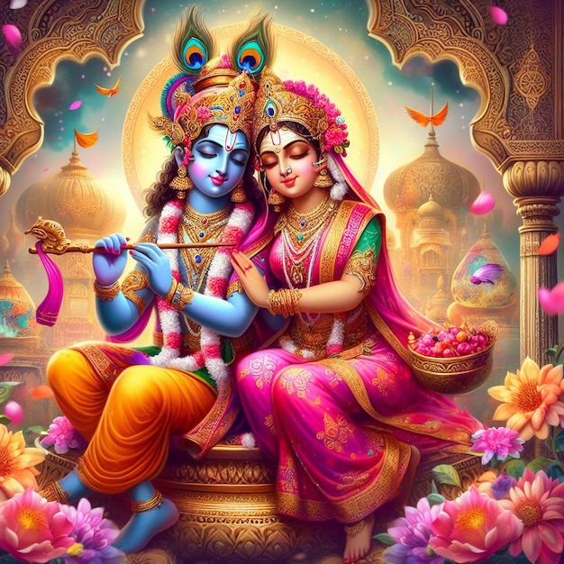 Holi Radha Krishna image