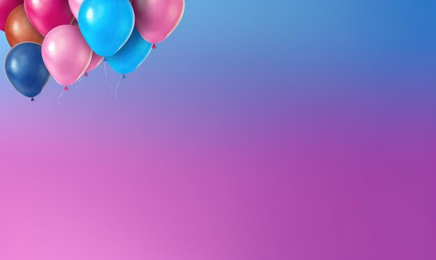 Holiday Background with Balloons Illustration AI GenerativexA