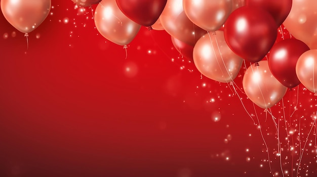 Holiday Background with Balloons