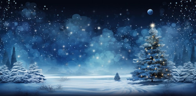 クリスマスツリーのホリデー背景
