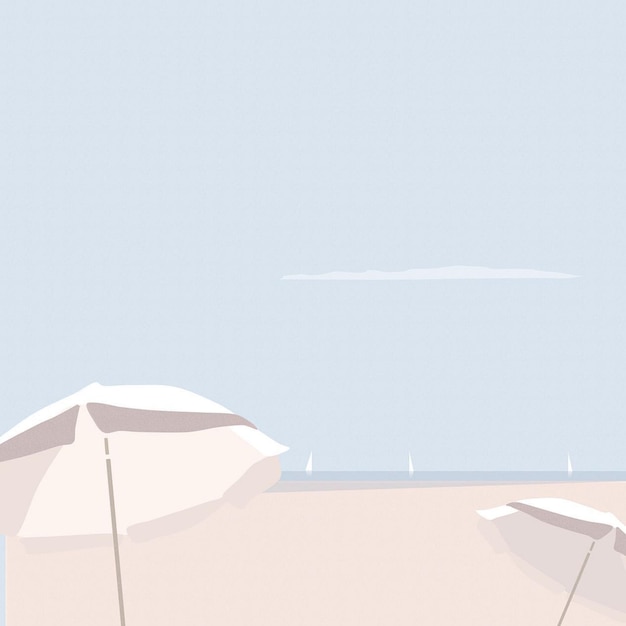 Праздник на пляже закат восход солнца иллюстрация мультфильма баннер