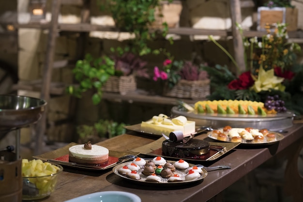 Holiday Cakes and Pastries on the Table