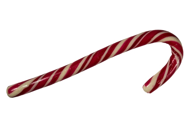 Holiday candy cane isolated on white background