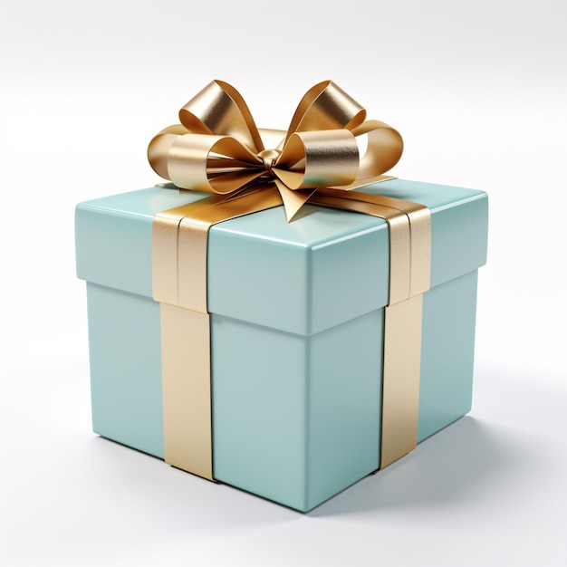 Holiday gift box 3D illustration Christmas birthday gift box concept illustration