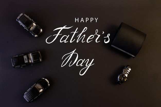 holiday greeting card for fathers day with text on a black background brutal