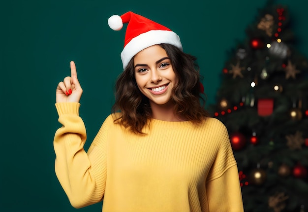 Holiday Hospitality Hispanic Woman Welcomes with a Grin