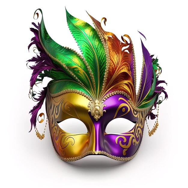 Holiday mardi gras festive carnival mask ai generative art