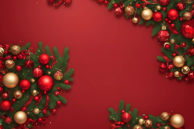Праздничный красный фон для оживления рождественской атмосферы
