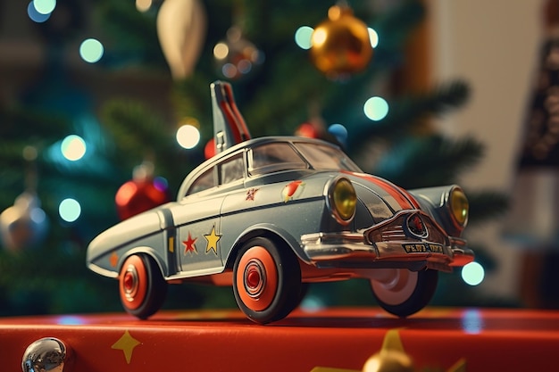 Holiday Ride Realistic Car Christmas Ornament Generative Ai