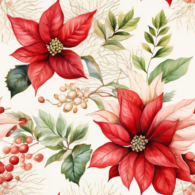 Holiday seamless Flower for your background Art Christmas Projects