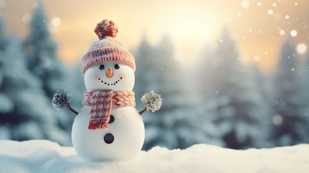 Photo holiday snowman