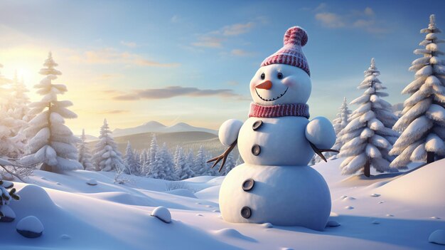 Photo holiday snowman