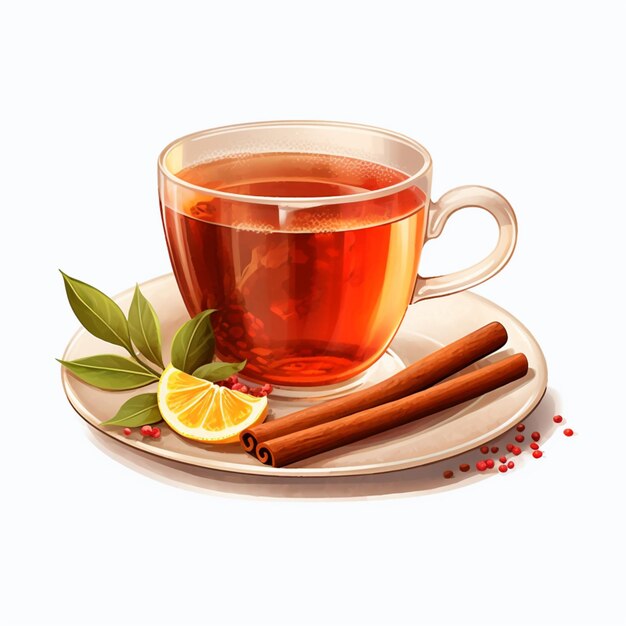 Photo holiday spiced tea realistic shadowless original