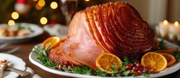 Holiday spiralcut ham with a delicious brown sugar glaze