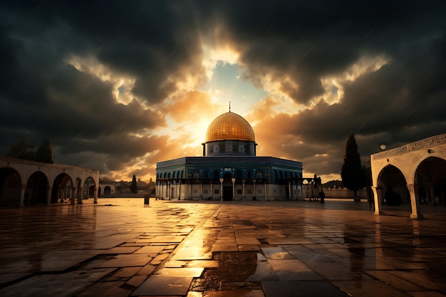 Holiness Embodied AlAqsa's Majestic PresenceAlAqsa Mosque photography