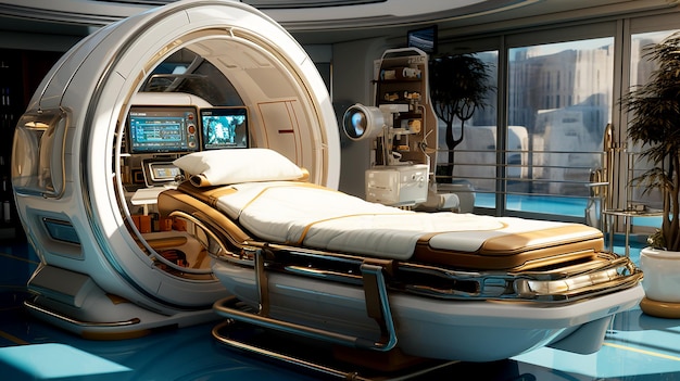 Holistic Healing Futuristic Advanced Medical Facility