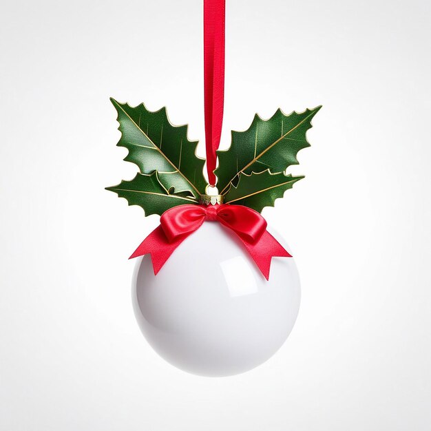 Foto decorazione natalizia isolata su sfondo bianco