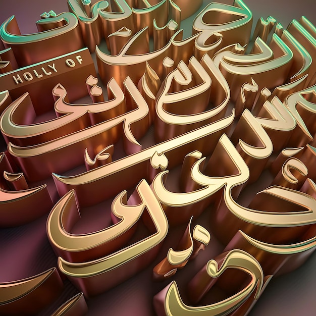 Photo holly day of ashura the arabic script spells background design