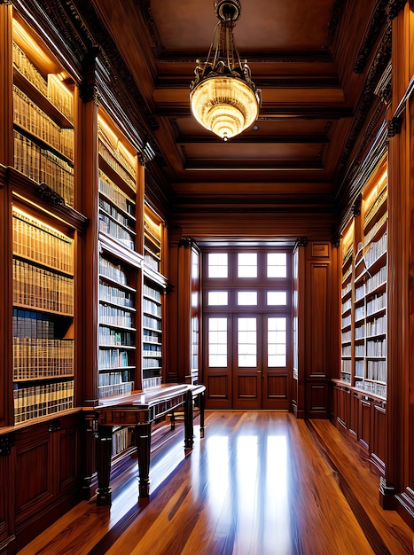 Hollywood Regency Library interieurontwerp