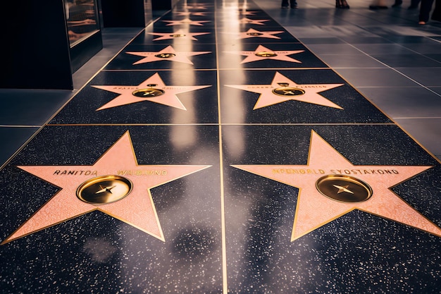 Foto la hollywood walk of fame è protagonista della fotografia