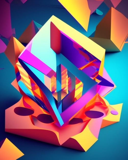 holo 3d abstract shape