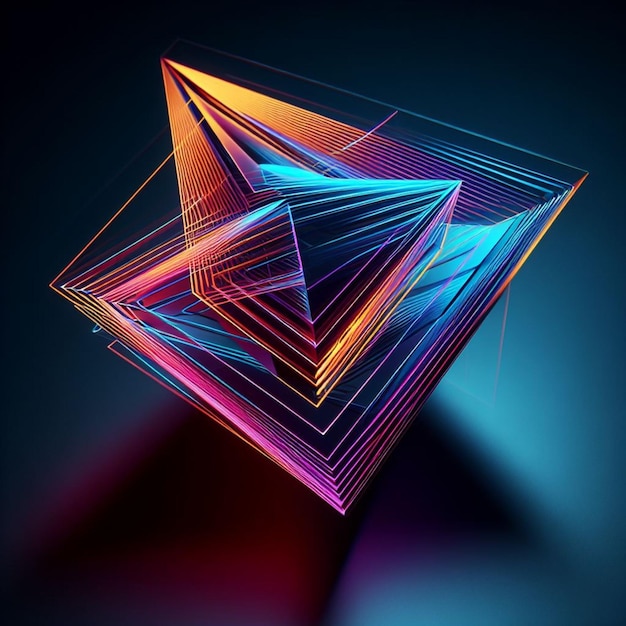 holo abstract 3d shape