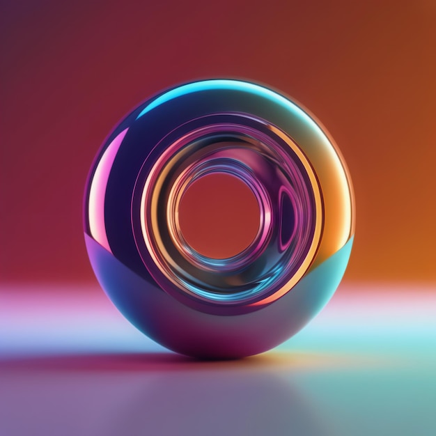 Photo holo abstract 3d shape