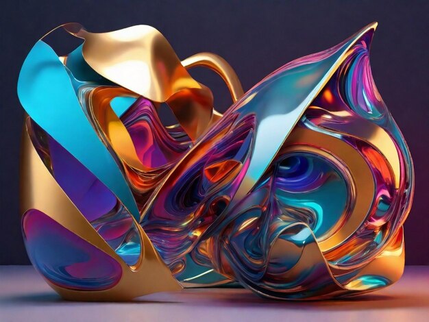 Holo abstracte 3D-vormen