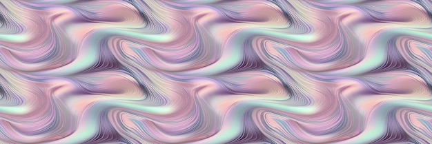 Holografische abstracte achtergrond in pastel metallic kleur vloeibare golven