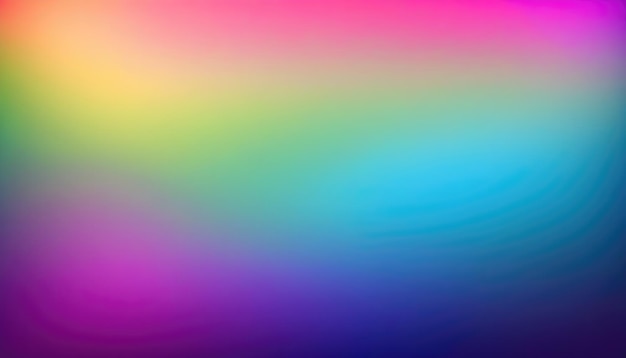 Foto holografische eenhoorn gradiënt kleuren zachte vervaagde achtergrond
