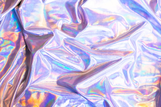Holografische iriserende zeemeermin folie textuur achtergrond Futuristische neon trendy zilveren kleuren