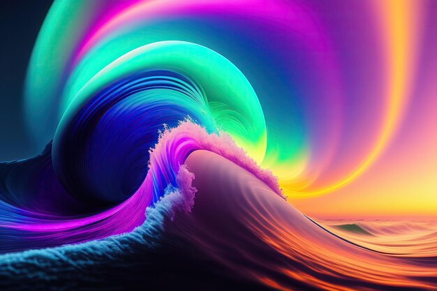 Holografische Neon Fluid Waves