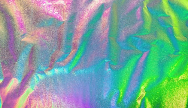 Holografische platte textuur in blauwe roze groene kleuren