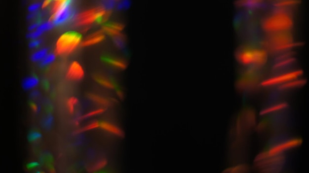 Holografische regenboogvlammen levendige en magische foto-effect overlay