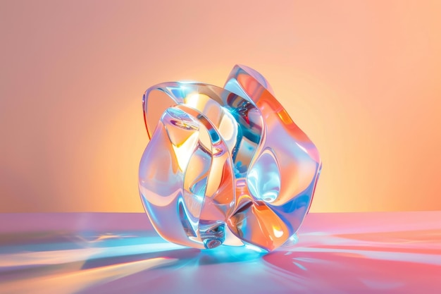 홀로그램 추상 3D 모양