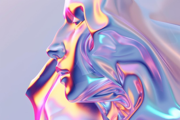 全息圖抽象 3D 形狀