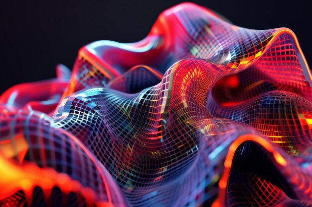 Photo hologram abstract 3d shape