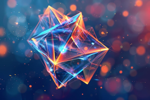 Hologram abstracte 3D-vorm