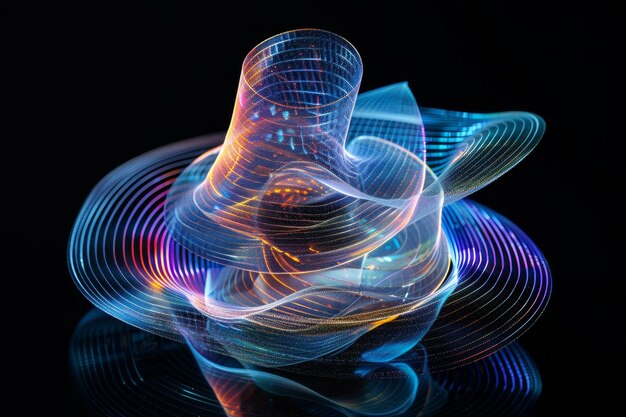 Foto hologram abstracte 3d-vorm