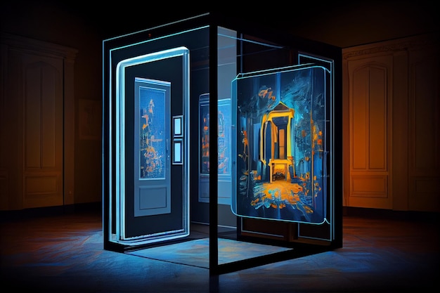 Hologram Screen Future Art Gallery