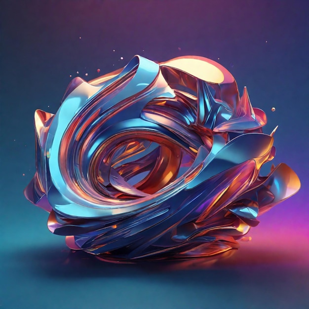 Holographic Abstract 3D Background Shapes Images
