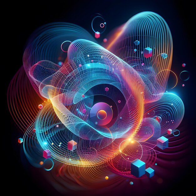 Photo holographic abstract 3d background shapes images