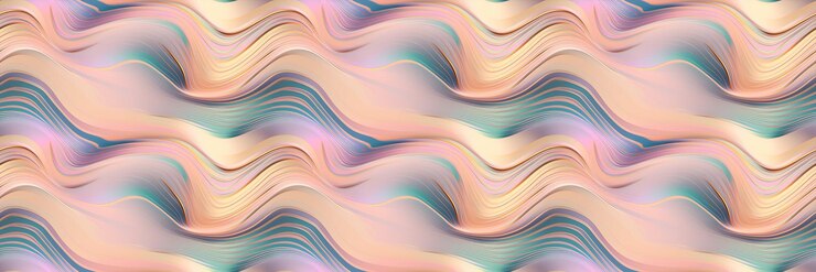 Photo holographic abstract background in pastel metallic color liquid waves