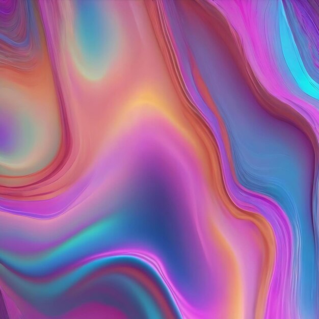 Holographic abstract background in pastel neon color