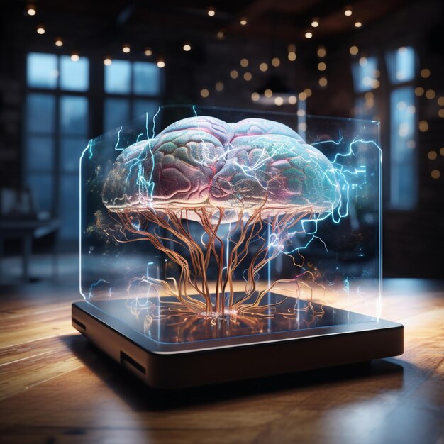 Photo holographic brain neural brain